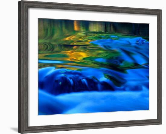 Reflections in Fall, Canton Creek near North Umpquah, Oregon, USA-Janell Davidson-Framed Photographic Print