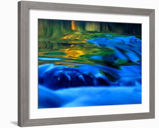 Reflections in Fall, Canton Creek near North Umpquah, Oregon, USA-Janell Davidson-Framed Photographic Print