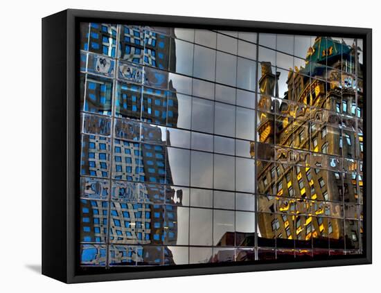 Reflections in Glass, Manhattan, New York City-Sabine Jacobs-Framed Premier Image Canvas
