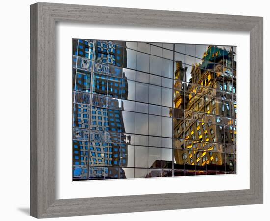 Reflections in Glass, Manhattan, New York City-Sabine Jacobs-Framed Photographic Print