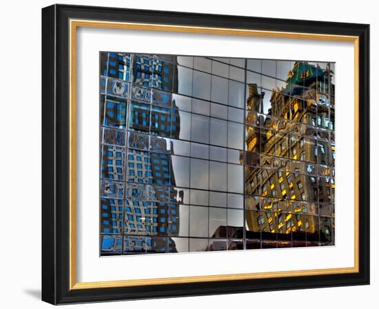 Reflections in Glass, Manhattan, New York City-Sabine Jacobs-Framed Photographic Print