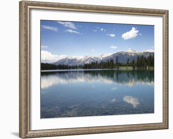 Reflections in Lake Beauvert, Jasper National Park, UNESCO World Heritage Site, British Columbia, R-Martin Child-Framed Photographic Print