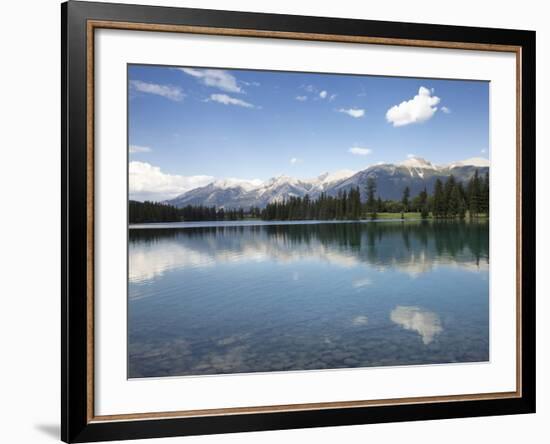 Reflections in Lake Beauvert, Jasper National Park, UNESCO World Heritage Site, British Columbia, R-Martin Child-Framed Photographic Print