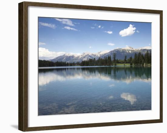 Reflections in Lake Beauvert, Jasper National Park, UNESCO World Heritage Site, British Columbia, R-Martin Child-Framed Photographic Print