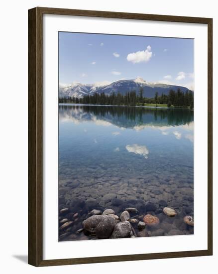 Reflections in Lake Beauvert, Jasper National Park, UNESCO World Heritage Site, British Columbia, R-Martin Child-Framed Photographic Print