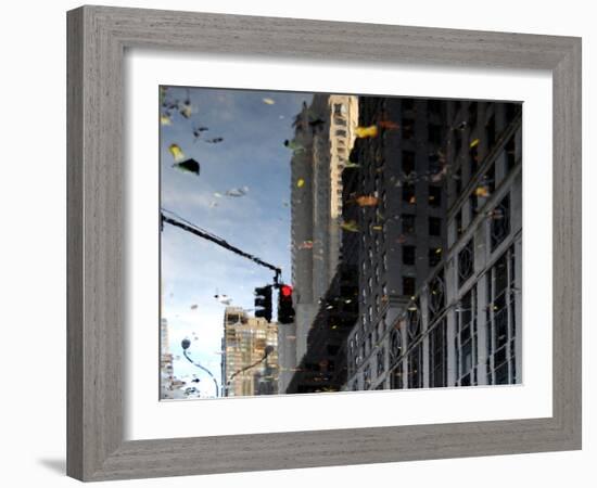 Reflections in Midtown Manhattan, New York City-Sabine Jacobs-Framed Photographic Print