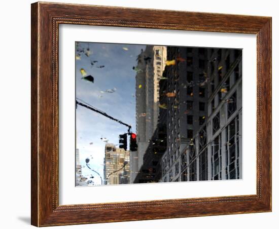 Reflections in Midtown Manhattan, New York City-Sabine Jacobs-Framed Photographic Print