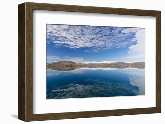 Reflections in the calm waters of Makinson Inlet, Ellesmere Island, Nunavut, Canada, North America-Michael Nolan-Framed Photographic Print