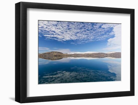 Reflections in the calm waters of Makinson Inlet, Ellesmere Island, Nunavut, Canada, North America-Michael Nolan-Framed Photographic Print