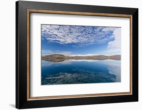 Reflections in the calm waters of Makinson Inlet, Ellesmere Island, Nunavut, Canada, North America-Michael Nolan-Framed Photographic Print