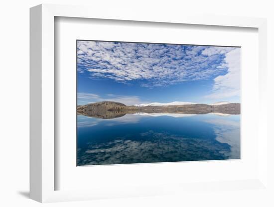 Reflections in the calm waters of Makinson Inlet, Ellesmere Island, Nunavut, Canada, North America-Michael Nolan-Framed Photographic Print