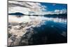 Reflections in the calm waters of the Inside Passage, Southeast Alaska, USA-Mark A Johnson-Mounted Photographic Print