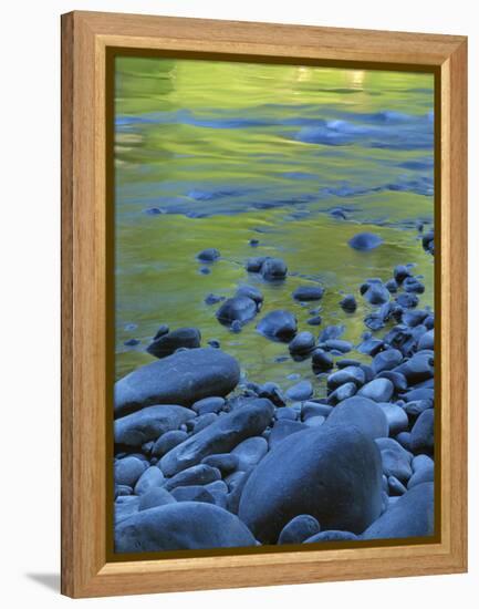 Reflections in the Elwha River, Olympic National Park, Washington, USA-Charles Gurche-Framed Premier Image Canvas