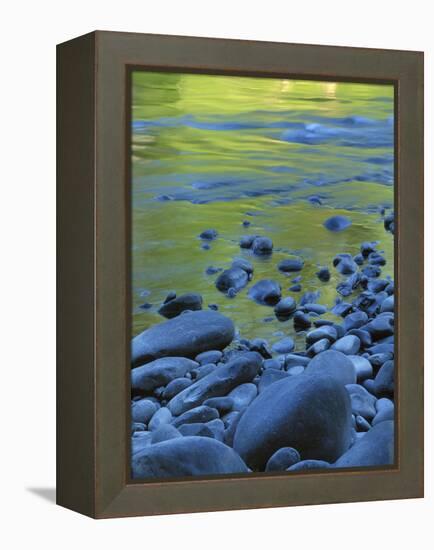 Reflections in the Elwha River, Olympic National Park, Washington, USA-Charles Gurche-Framed Premier Image Canvas