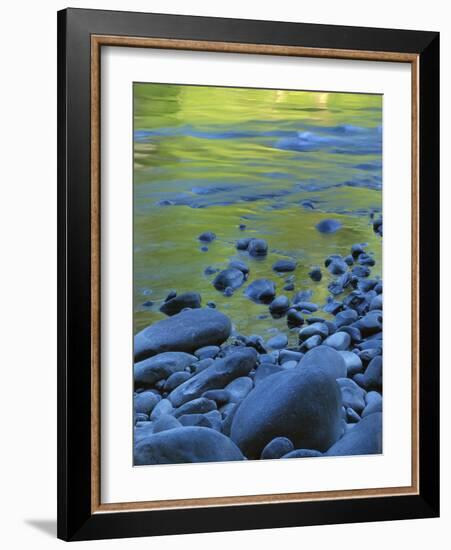 Reflections in the Elwha River, Olympic National Park, Washington, USA-Charles Gurche-Framed Photographic Print