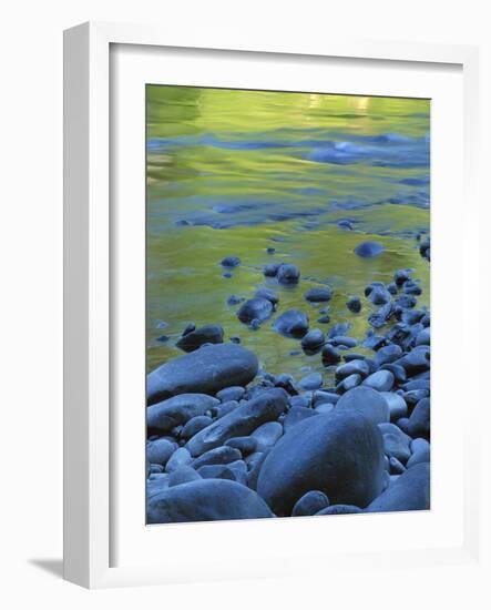 Reflections in the Elwha River, Olympic National Park, Washington, USA-Charles Gurche-Framed Photographic Print