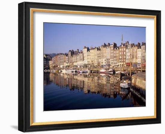 Reflections in the Old Harbour at St. Catherine's Quay in Honfleur, Basse Normandy-Richard Ashworth-Framed Photographic Print