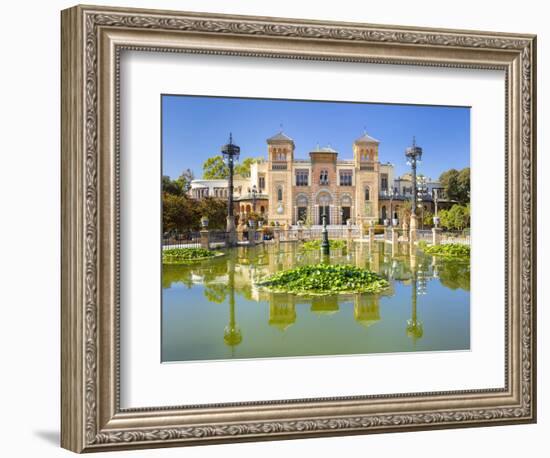 Reflections in the pool opposite the Museum of Popular Arts and Traditions, Seville, Spain-Neale Clark-Framed Photographic Print