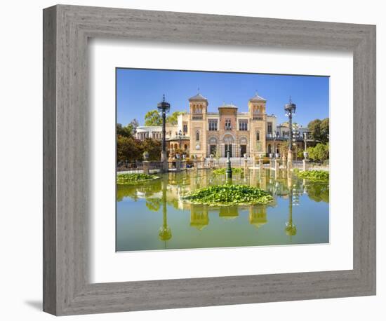 Reflections in the pool opposite the Museum of Popular Arts and Traditions, Seville, Spain-Neale Clark-Framed Photographic Print