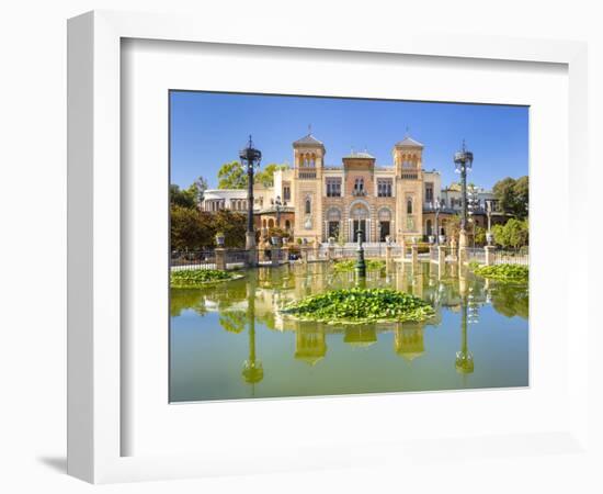 Reflections in the pool opposite the Museum of Popular Arts and Traditions, Seville, Spain-Neale Clark-Framed Photographic Print