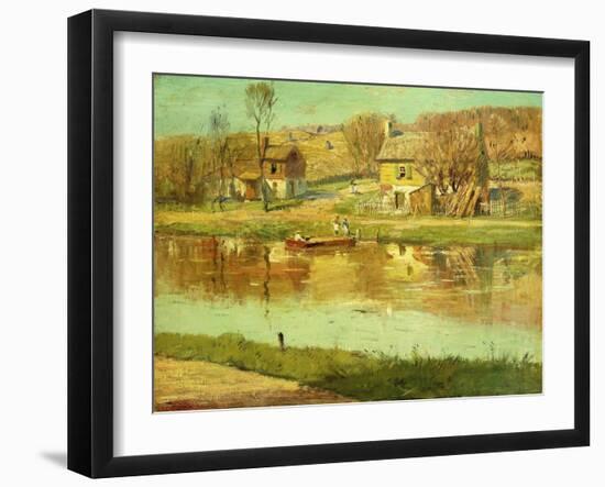 Reflections in the Water, C.1895-1919-Willard Leroy Metcalf-Framed Giclee Print