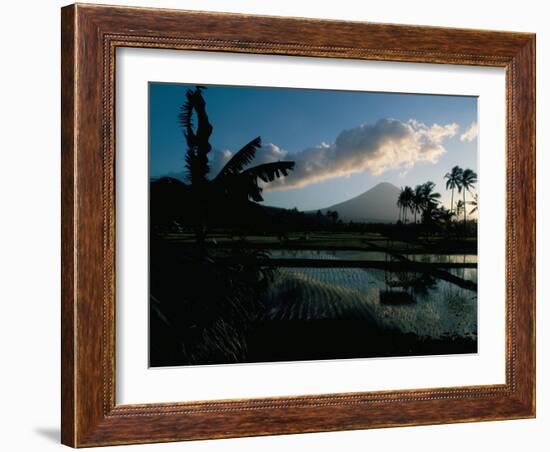 Reflections in Water of Rice Paddies, Amed Village, Island of Bali, Indonesia, Southeast Asia-Bruno Barbier-Framed Photographic Print