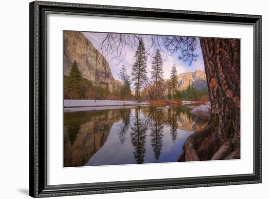 Reflections Inside The Valley Late Winter, Yosemite National Park-Vincent James-Framed Photographic Print