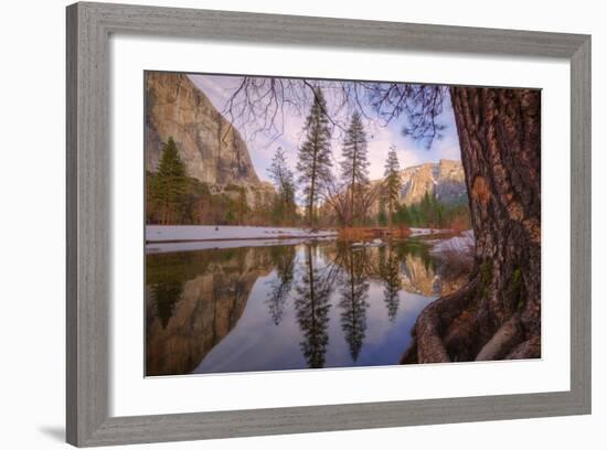 Reflections Inside The Valley Late Winter, Yosemite National Park-Vincent James-Framed Photographic Print