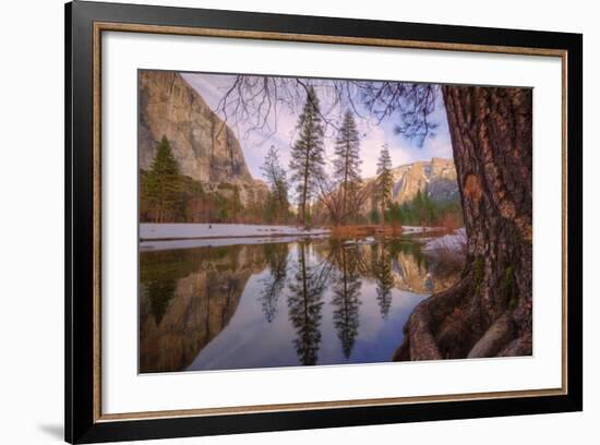 Reflections Inside The Valley Late Winter, Yosemite National Park-Vincent James-Framed Photographic Print