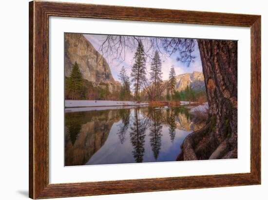 Reflections Inside The Valley Late Winter, Yosemite National Park-Vincent James-Framed Photographic Print