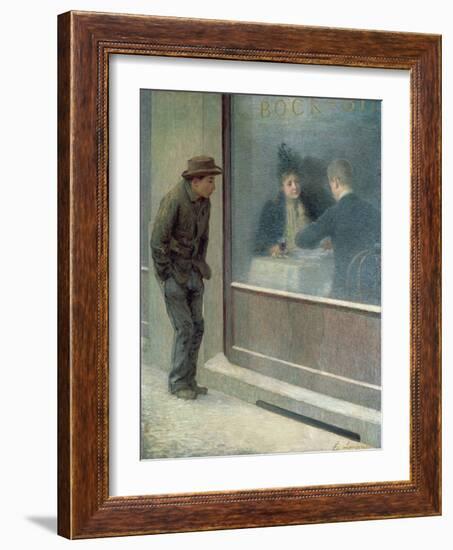 Reflections of a Starving Man or Social Contrasts, 1894-Emilio Longoni-Framed Giclee Print