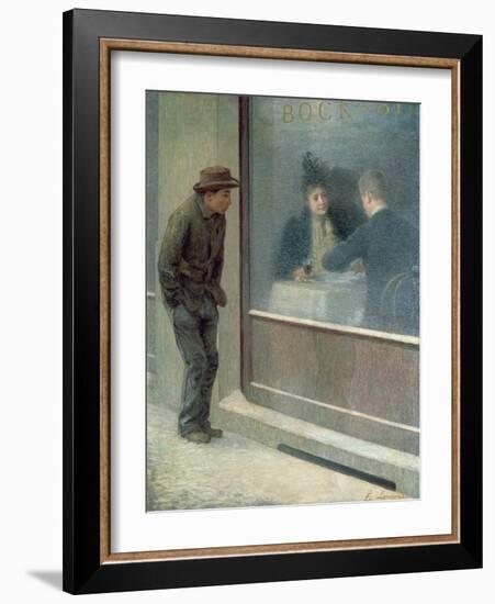 Reflections of a Starving Man or Social Contrasts, 1894-Emilio Longoni-Framed Giclee Print