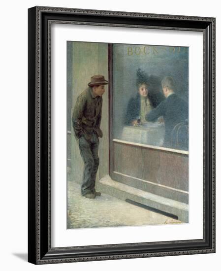 Reflections of a Starving Man or Social Contrasts, 1894-Emilio Longoni-Framed Giclee Print