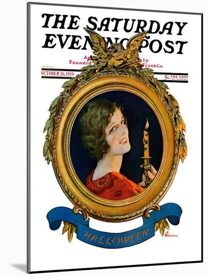 "Reflections of Halloween," Saturday Evening Post Cover, October 26, 1929-Elbert Mcgran Jackson-Mounted Giclee Print