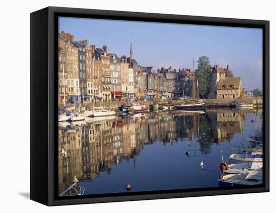 Reflections of Houses and Boats in the Old Harbour at Honfleur, Basse Normandie, France, Europe-Richard Ashworth-Framed Premier Image Canvas