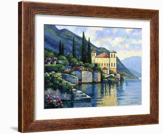 Reflections of Lago Maggiore-John Zaccheo-Framed Giclee Print