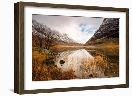 Reflections of Loch Achtriochtan in the Highlands, Scotland Uk-Tracey Whitefoot-Framed Photographic Print