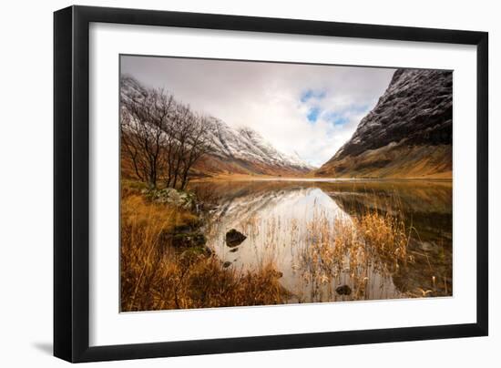 Reflections of Loch Achtriochtan in the Highlands, Scotland Uk-Tracey Whitefoot-Framed Photographic Print