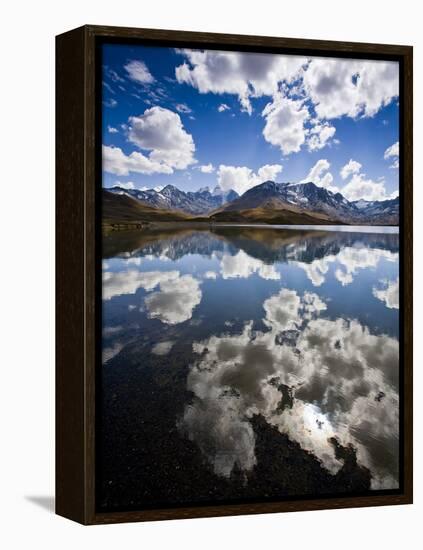 Reflections of Mt. Tuni Condoriri in the Cordillera Real, Bolivi-Sergio Ballivian-Framed Premier Image Canvas