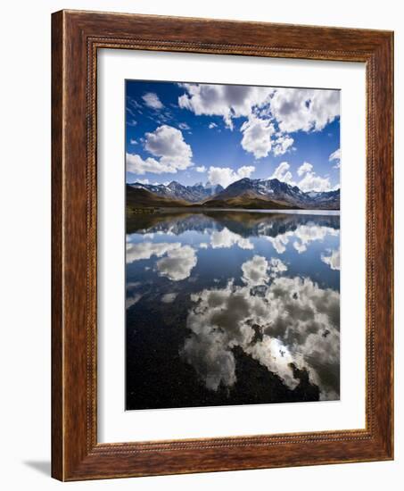 Reflections of Mt. Tuni Condoriri in the Cordillera Real, Bolivi-Sergio Ballivian-Framed Photographic Print