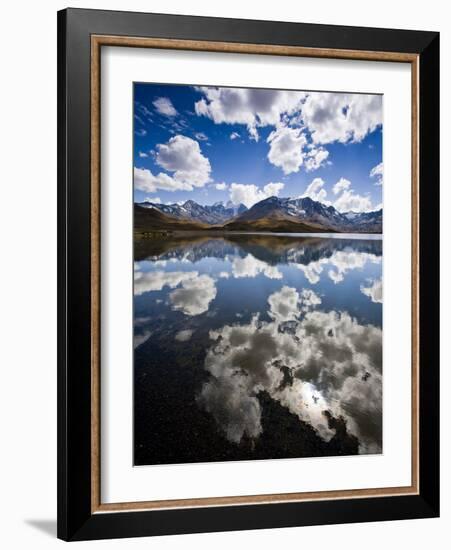 Reflections of Mt. Tuni Condoriri in the Cordillera Real, Bolivi-Sergio Ballivian-Framed Photographic Print