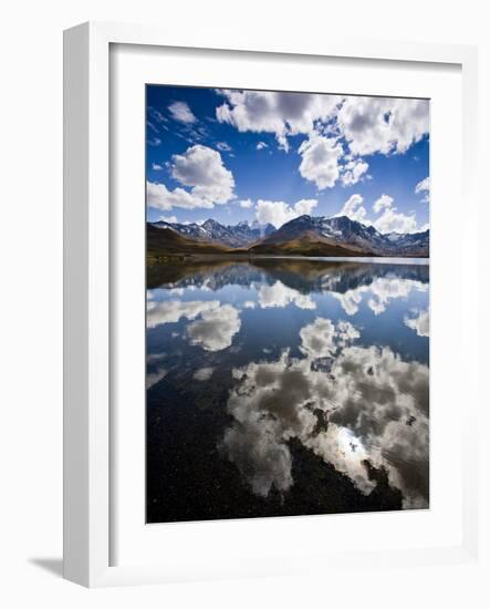 Reflections of Mt. Tuni Condoriri in the Cordillera Real, Bolivi-Sergio Ballivian-Framed Photographic Print