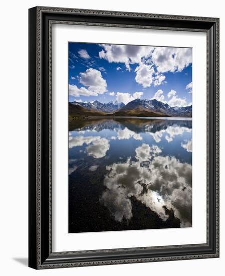 Reflections of Mt. Tuni Condoriri in the Cordillera Real, Bolivi-Sergio Ballivian-Framed Photographic Print
