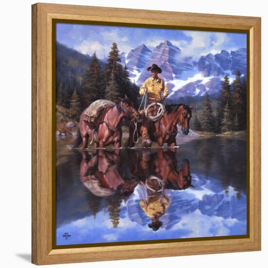 Reflections of the Rockies-Jack Sorenson-Framed Stretched Canvas