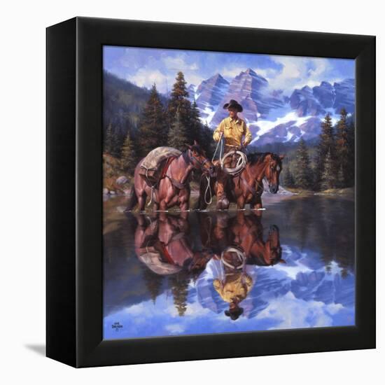 Reflections of the Rockies-Jack Sorenson-Framed Stretched Canvas