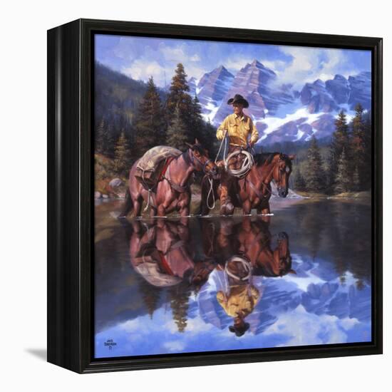 Reflections of the Rockies-Jack Sorenson-Framed Stretched Canvas