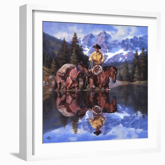 Reflections of the Rockies-Jack Sorenson-Framed Art Print