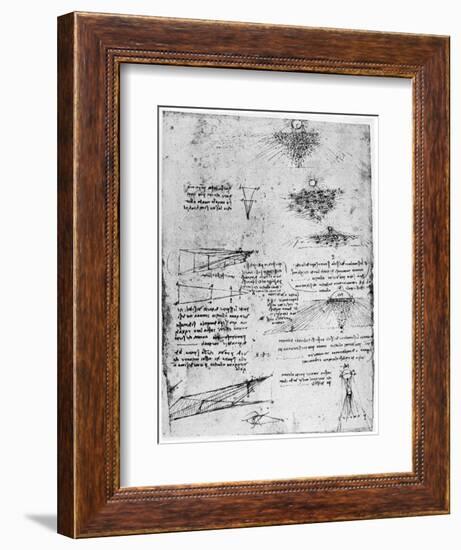 Reflections of the Sun on Water, Late 15th or Early 16th Century-Leonardo da Vinci-Framed Giclee Print