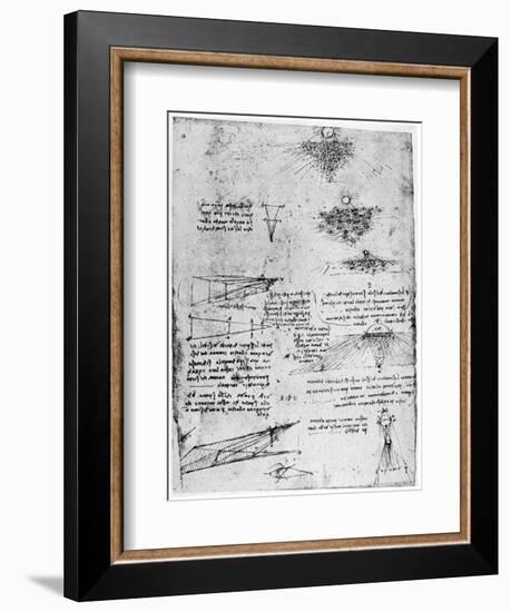 Reflections of the Sun on Water, Late 15th or Early 16th Century-Leonardo da Vinci-Framed Giclee Print