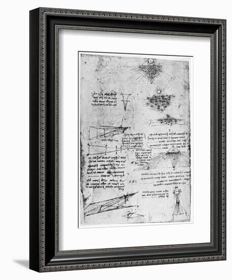 Reflections of the Sun on Water, Late 15th or Early 16th Century-Leonardo da Vinci-Framed Giclee Print